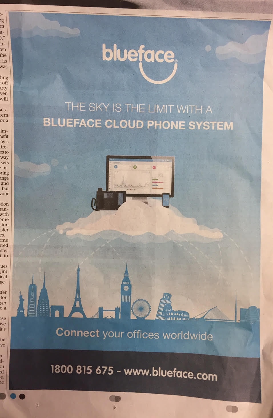 Blueface – The sky is the limit with a Blueface cloud phone system.
