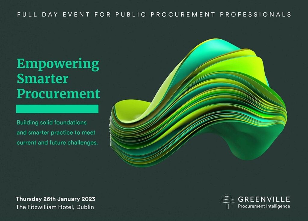 layered 3d image promoting Procurement event